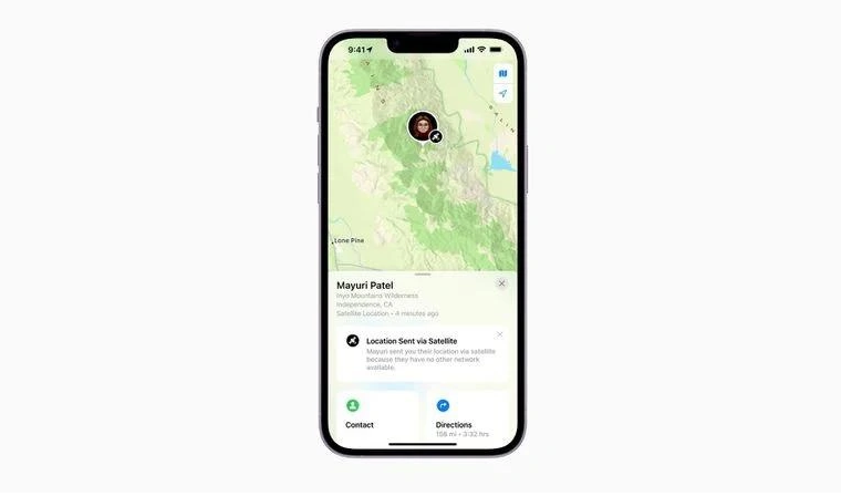 盘县苹果14维修分享iPhone14系列中 FindMy功能通过卫星分享位置方法教程 